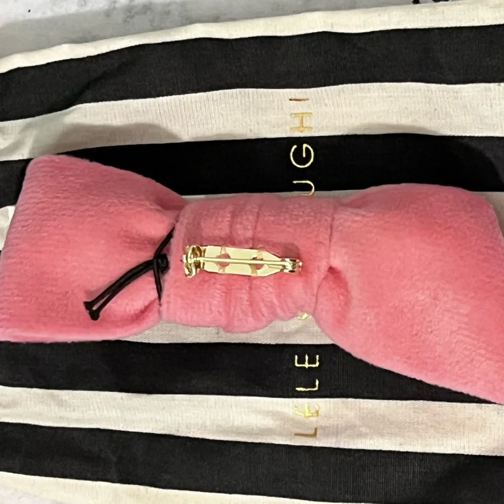 LELE SADOUGHI NWT AUTHENTIC PINK EMBELLISHED BREAST CANCER AWARENESS RIBBON - Picture 9 of 10